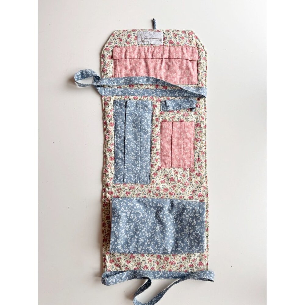 Vintage SUTTLES & SEAWINDS Floral Cottagecore Cotton Travel Toiletry Caddy